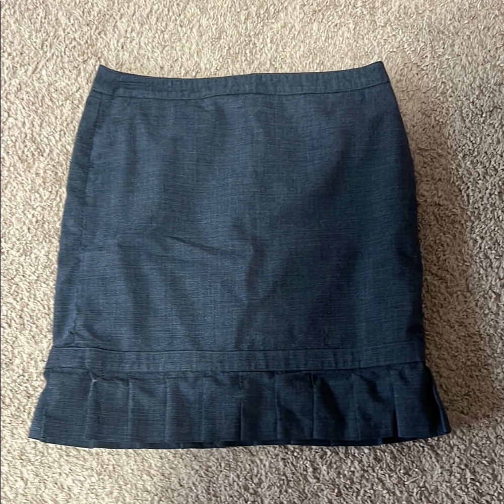Express Gray Pleated Pencil Mini Skirt